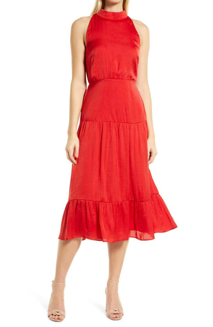 Sam Edelman High Neck Tiered Dress
