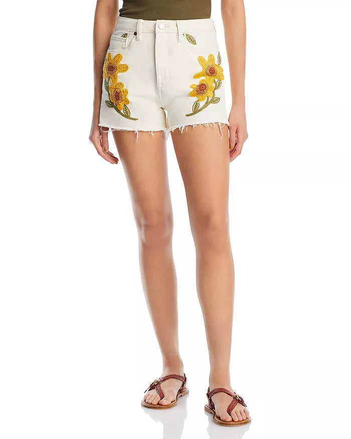 BLANKNYC Embroidered Denim Shorts