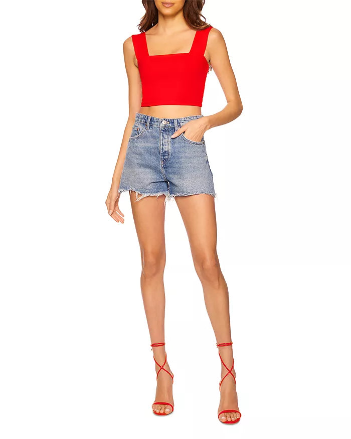 Susana Monaco Square Neck Cropped Tank Top