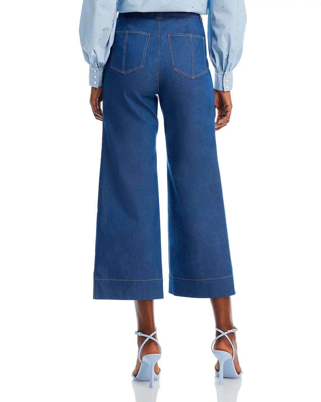 Cinq à Sept Benji Cropped Wide Leg Denim Pants