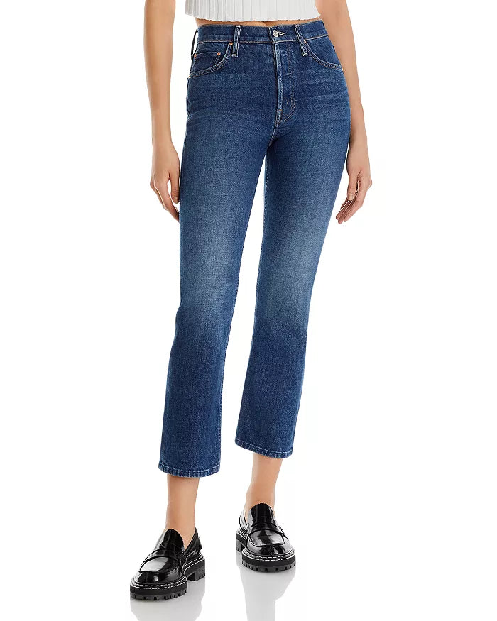MOTHER The Tomcat High Rise Ankle Straight Leg Jeans
