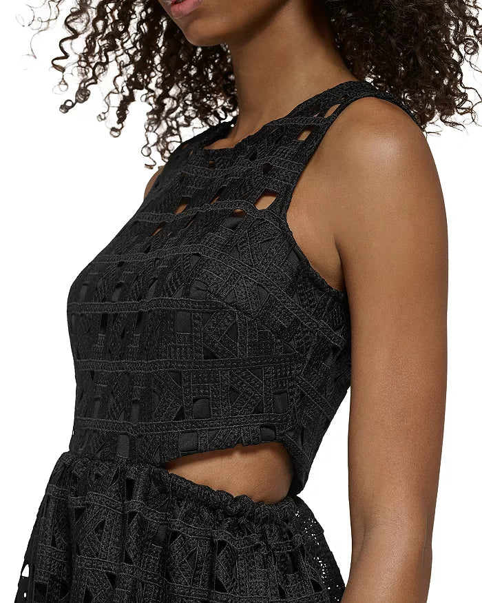 Karl Lagerfeld Paris Logo Openwork Dress