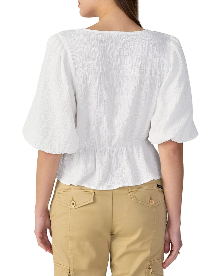 Sanctuary Textured Button Front Top