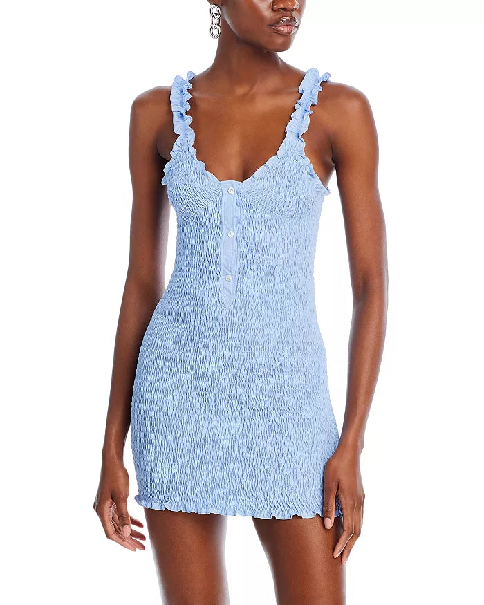 alexanderwang.t Cotton Smocked Tank Dress