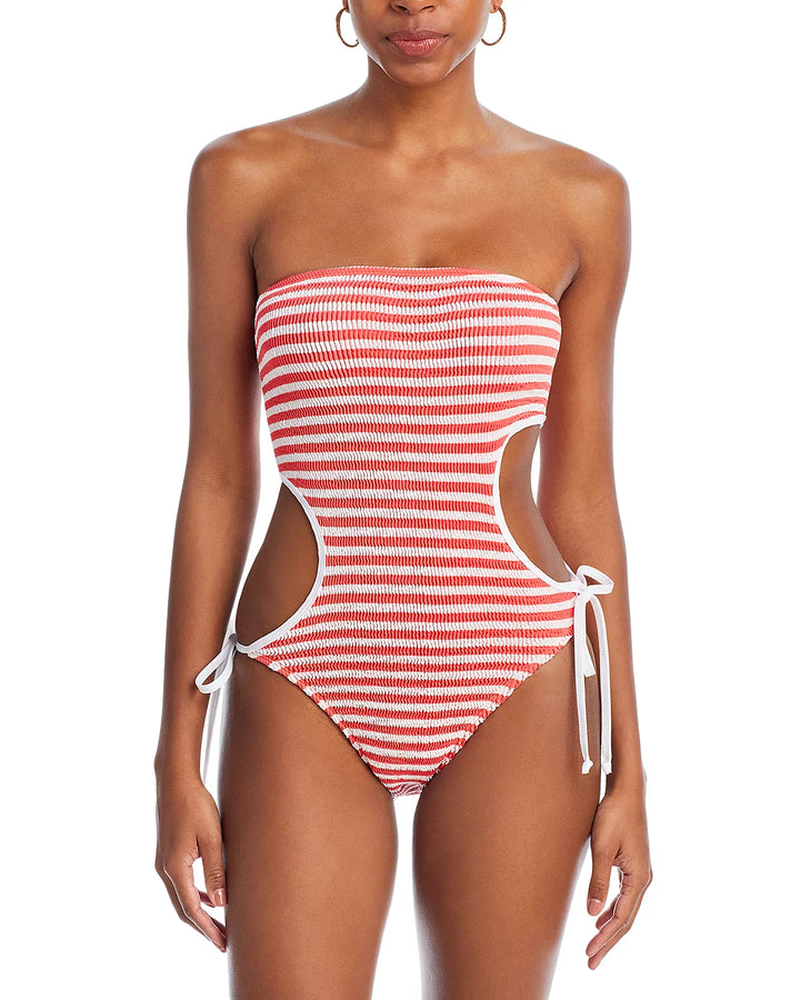 Cleonie Seadream Maillot Striped Side Tie Swimsuit