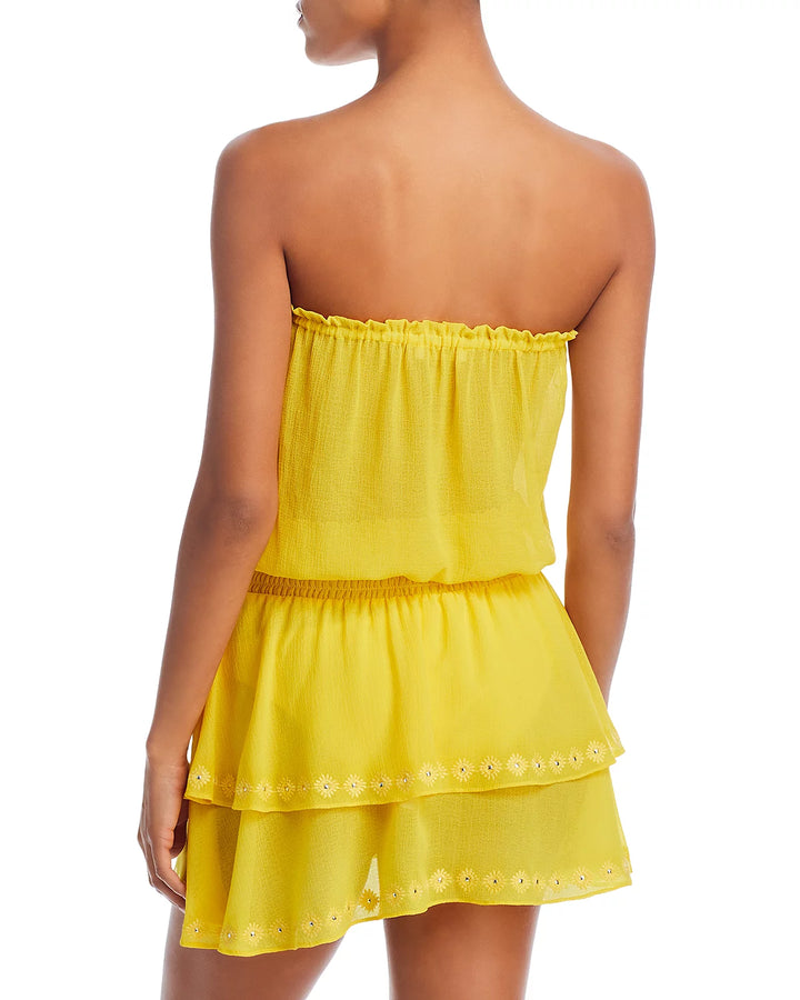 Ramy Brook Donna Embellished Strapless Mini Dress Swim Cover-Up