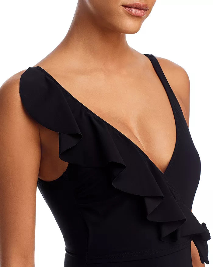 Profile by Gottex Ruffle Wrap Front Tummy Control One Piece Swimsuit