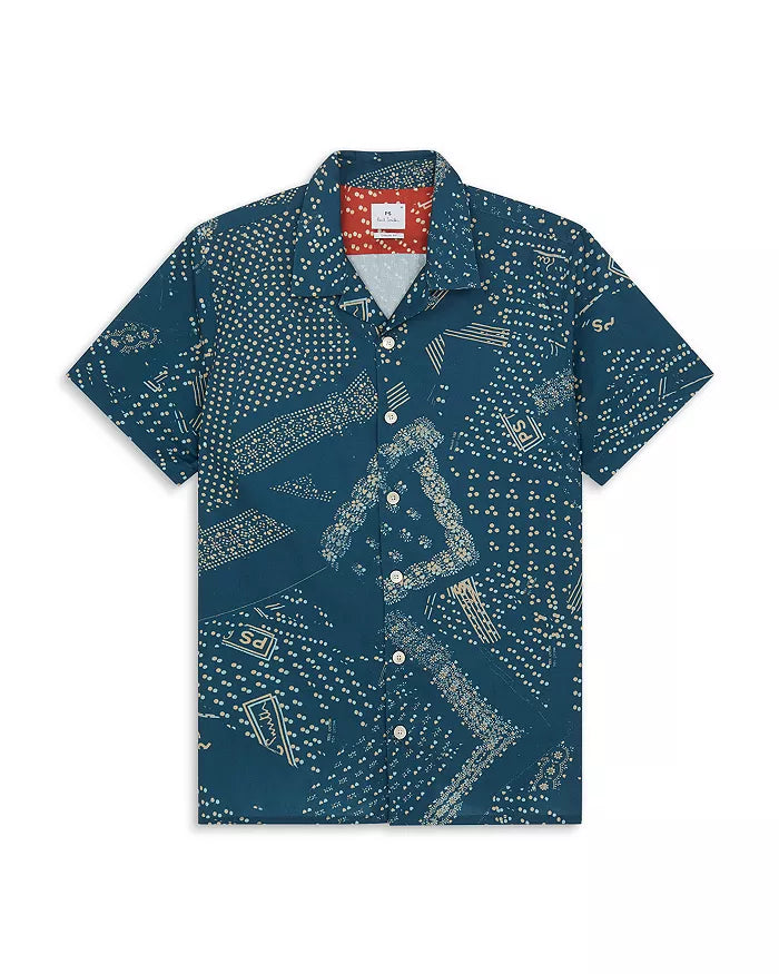 PS Paul Smith Short Sleeve Button Front Camp Shirt