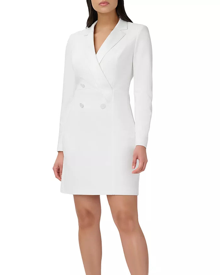 Adrianna Papell Knit Crepe Tuxedo Sheath Dress