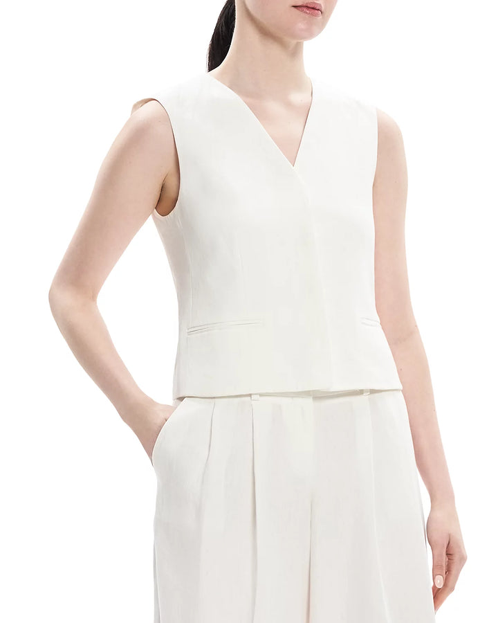Theory Galena Linen Slim Vest