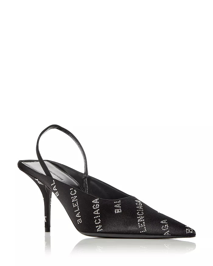 Balenciaga Knife Embellished Slingback Pumps