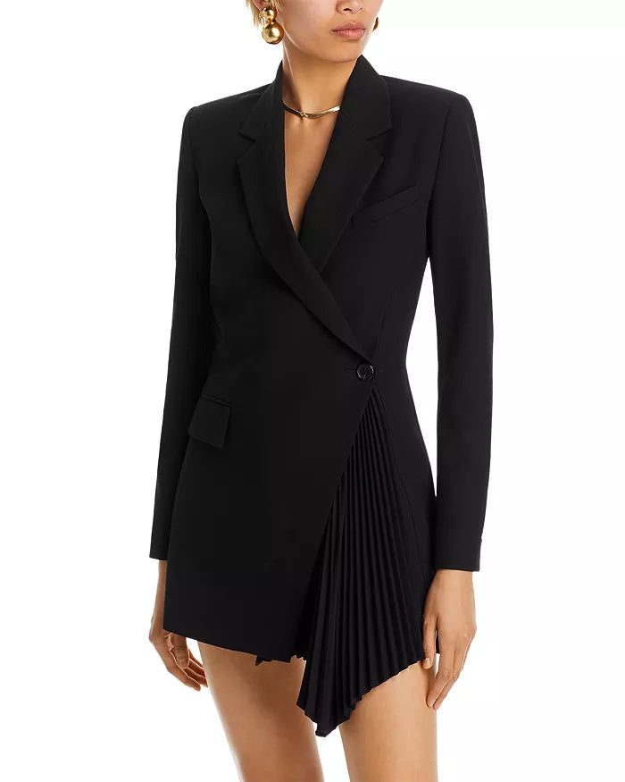 a.l.c. juliet pleated blazer dress A.L.C. Black Juliet Pleated Blazer Dress