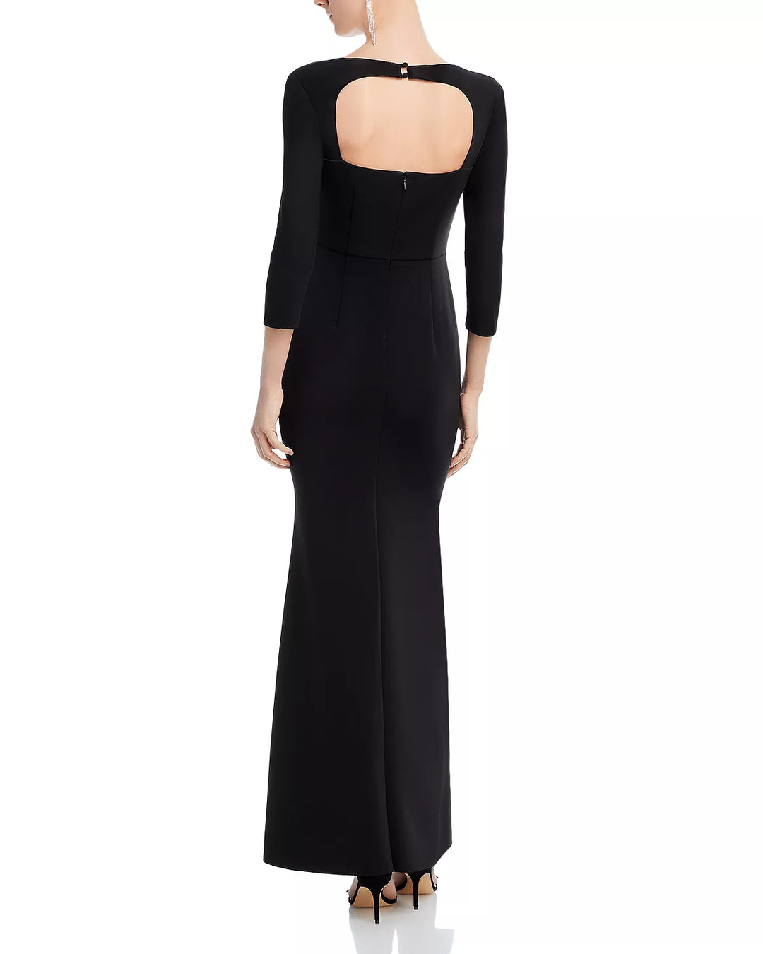 Eliza J Open Back Tulip Hem Gown