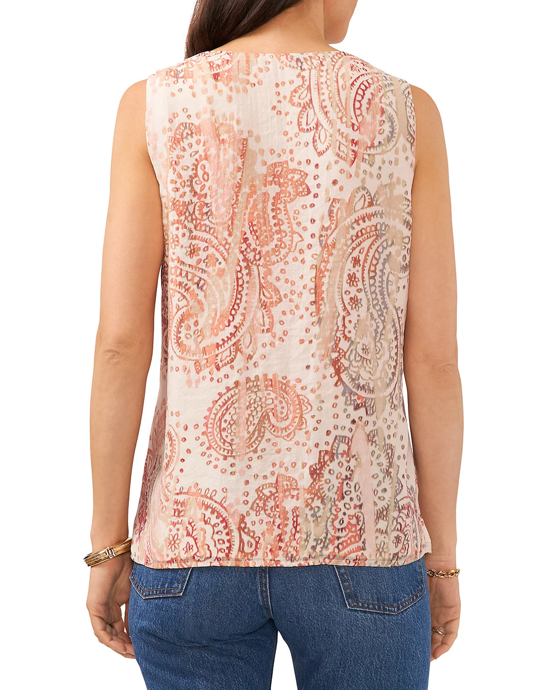 VINCE CAMUTO Ruffled V Neck Top