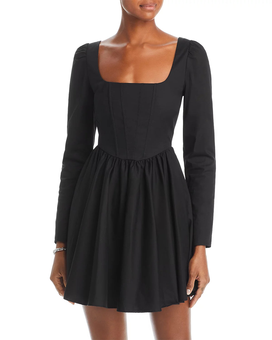 WAYF Marie Square Neck Mini Dress