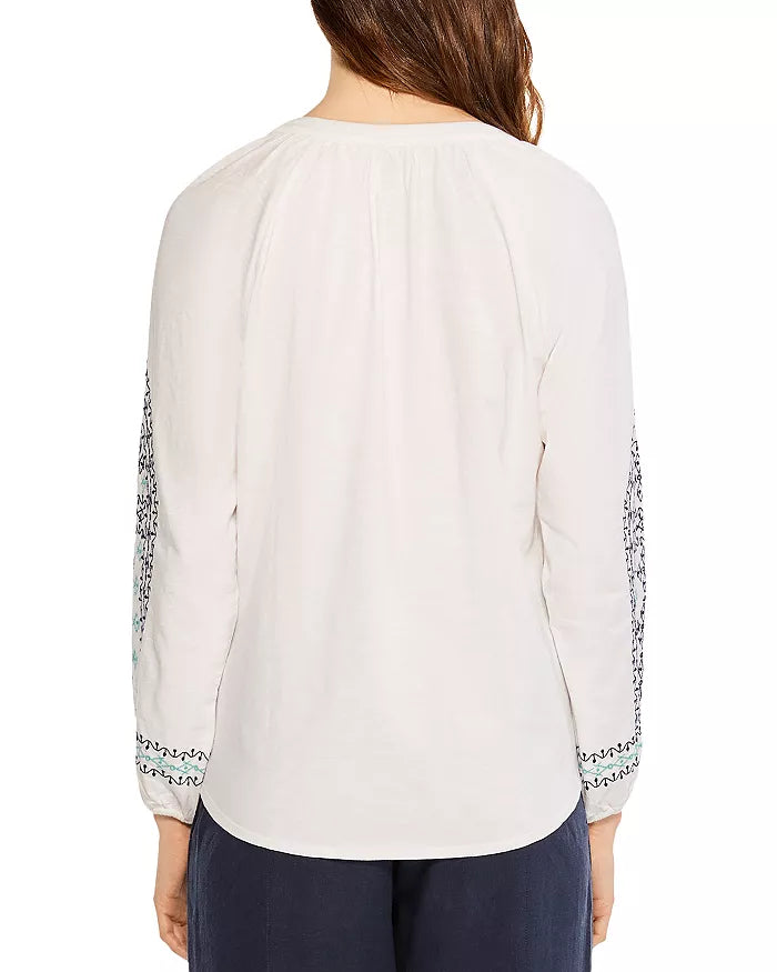 Nic+Zoe Cotton Embroidered Solstice Tunic Top
