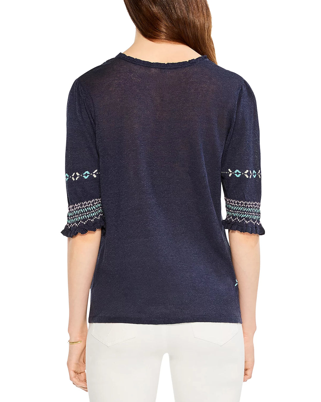 NIC+ZOE Intarsia Stitches Sweater