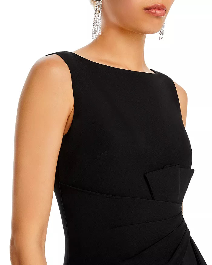 Eliza J Sleeveless Cascading-Ruffle Gown