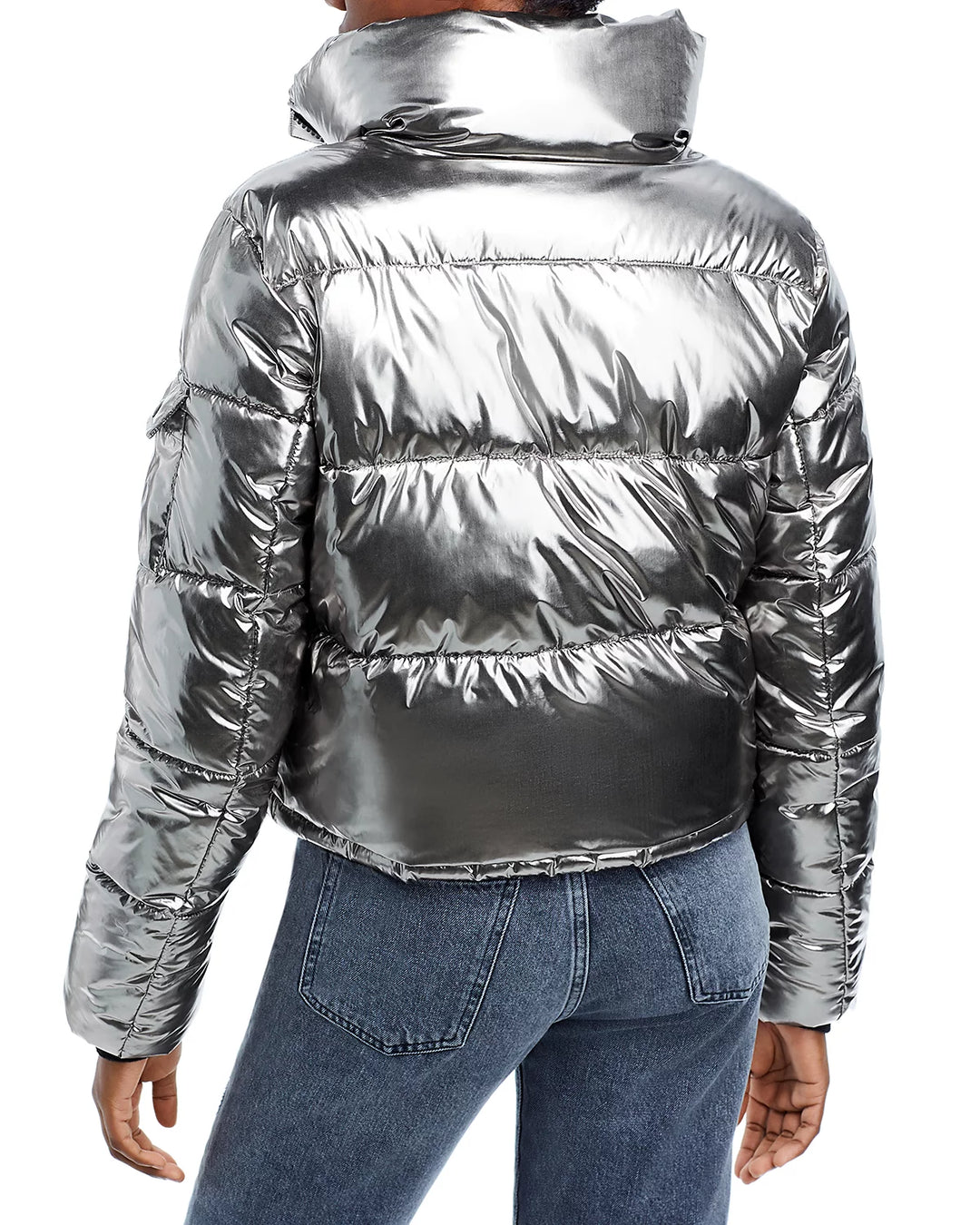 AQUA Metallic Puffer Coat