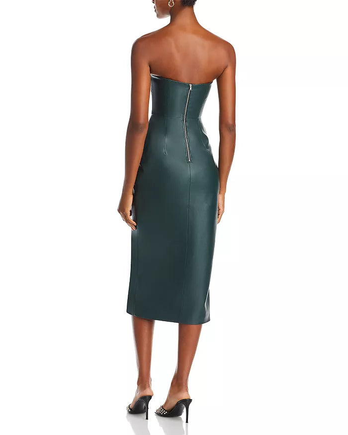 Bardot Kai Faux-Leather Midi Dress DGFOutlet Bardot Kai Faux-Leather Midi Dress DGFOutlet
