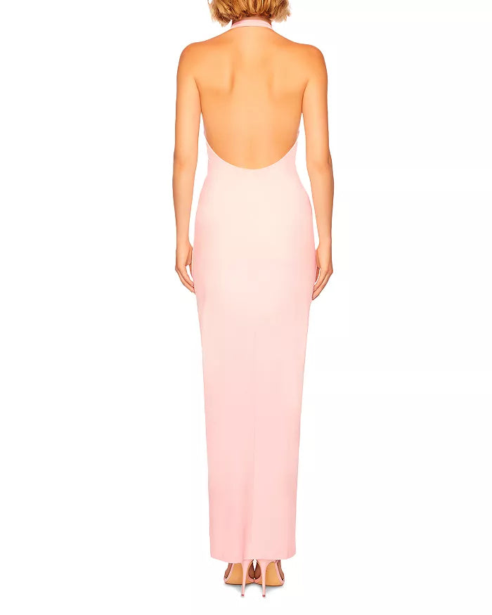 Susana Monaco Low Back Halter Maxi Dress