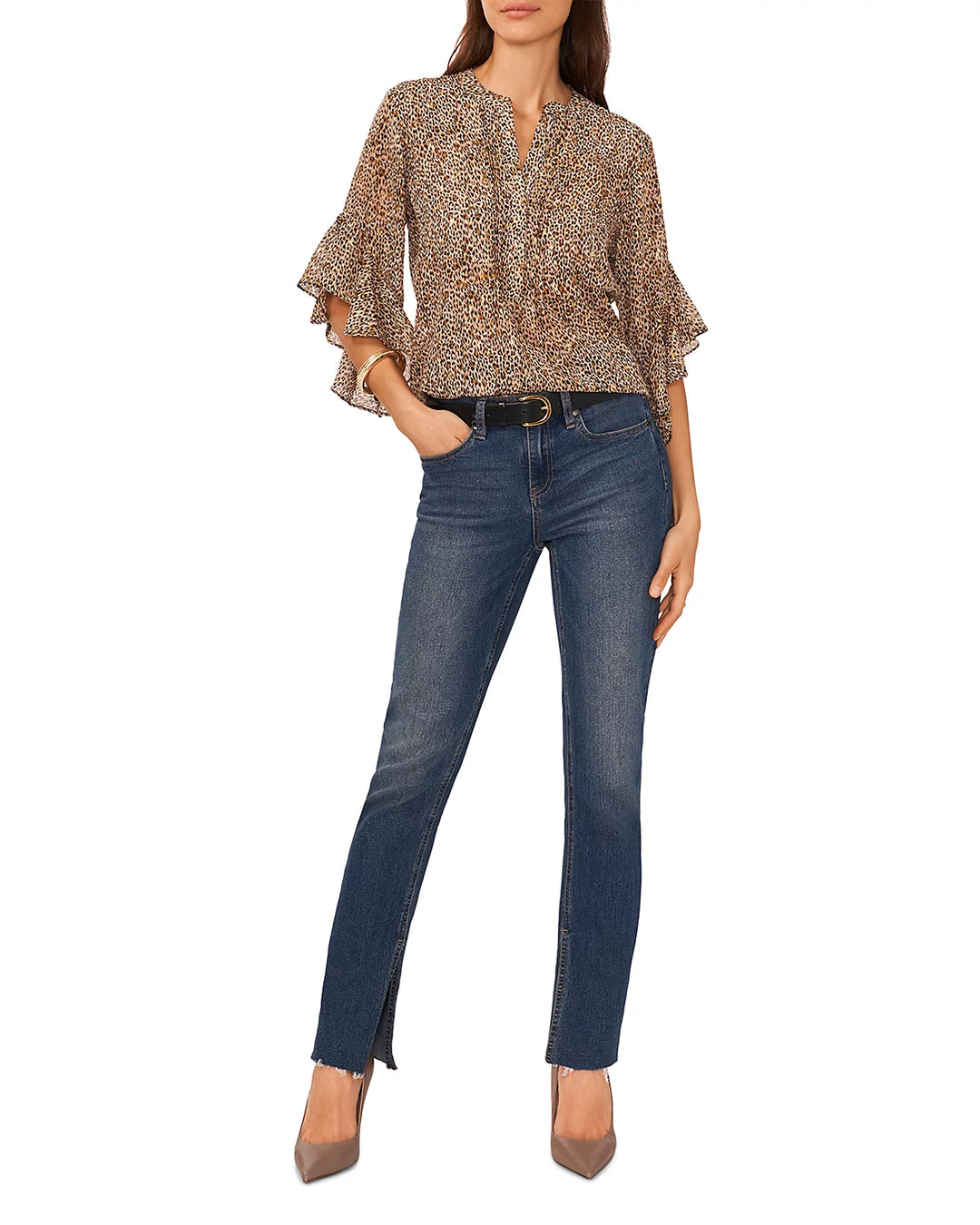 VINCE CAMUTO Ruffled Sleeve Pintucked Blouse