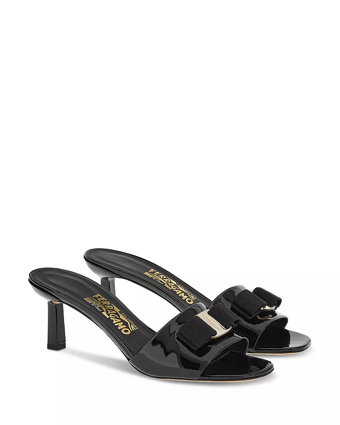 Ferragamo Glo 55 Bow Heel Slides