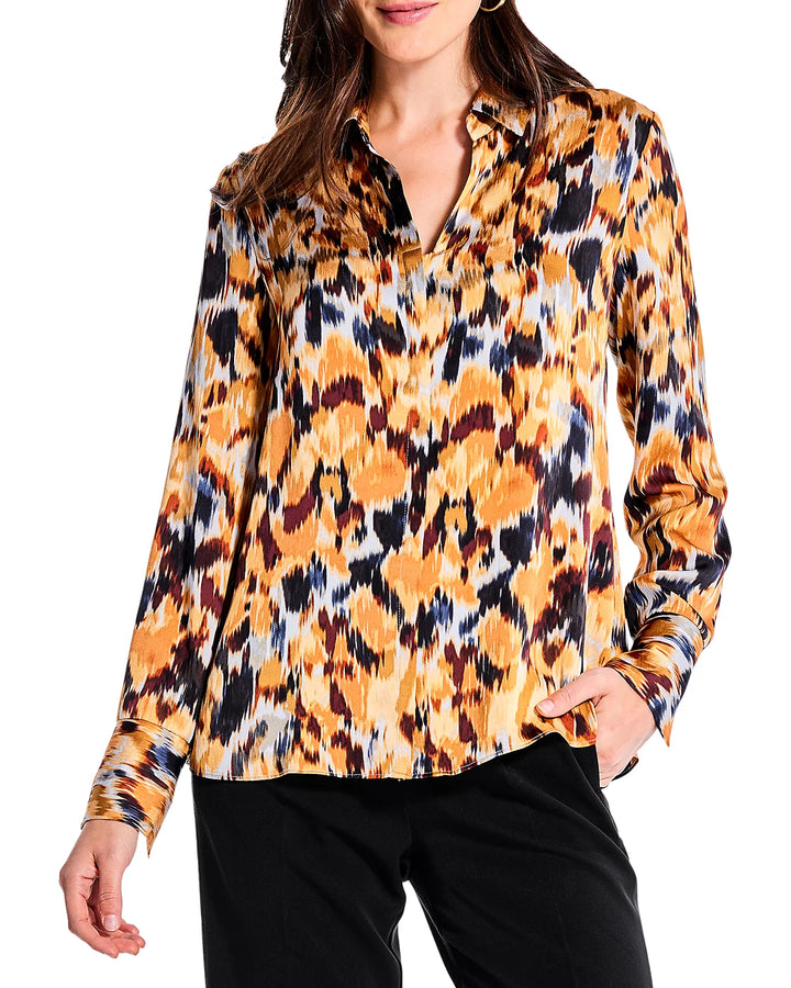 NIC+ZOE Autumn Ikat Printed Shirt