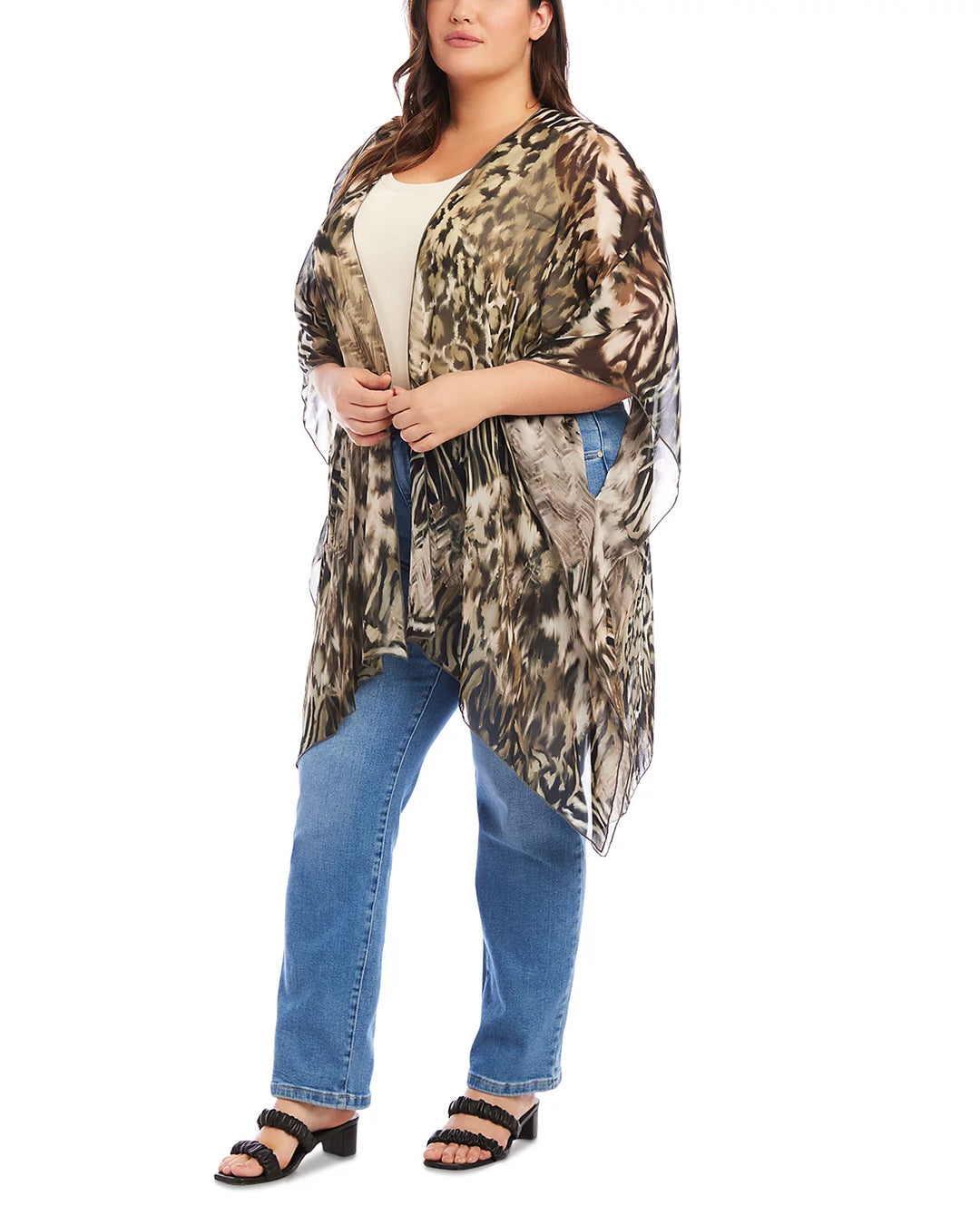 Karen Kane Plus Size Open Front Jacket Wrap