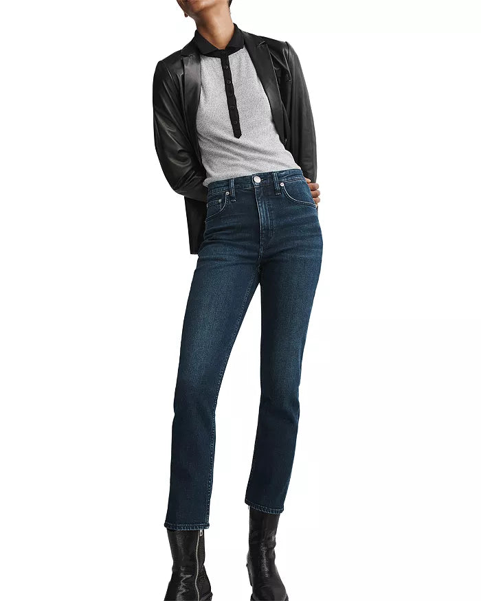 rag & bone Wren High Rise Ankle Slim Straight Jeans