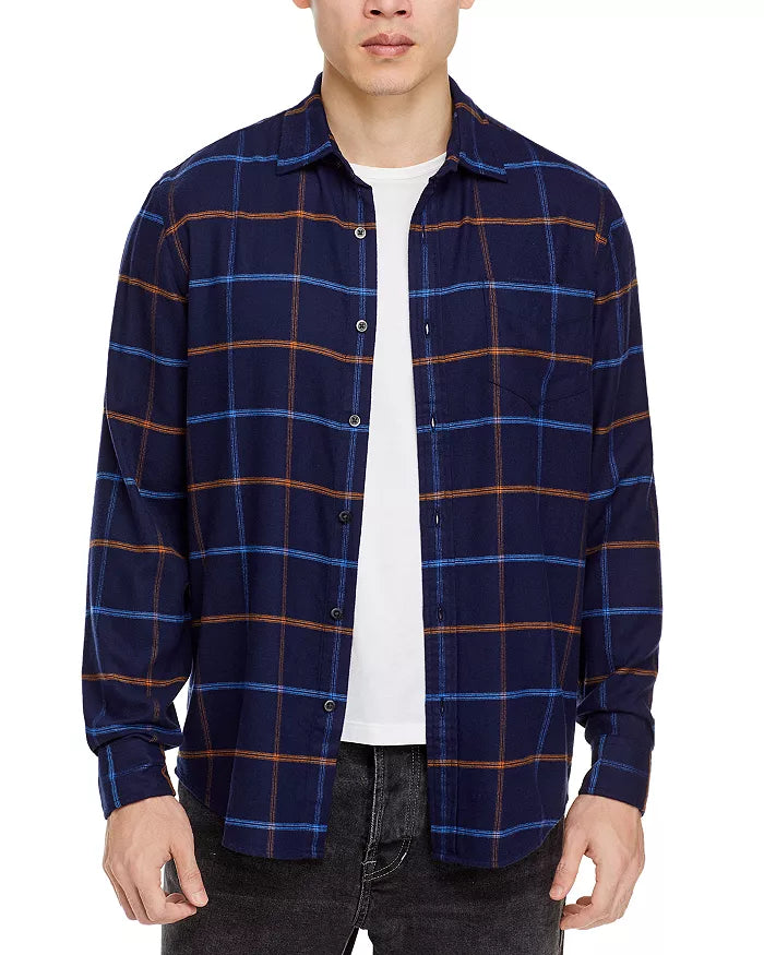 The Men's Store   MEN Regular Fit Long Sleeve Twill Flannel Shirt