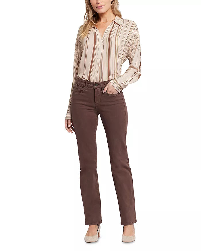NYDJ Petite Marilyn High Rise Straight Jeans