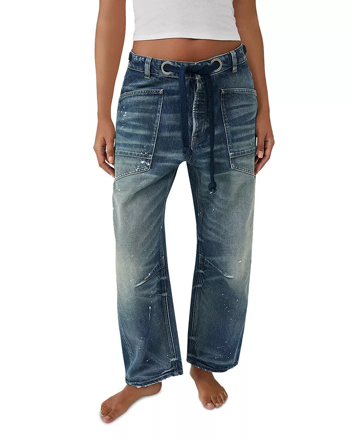 Free People Moxie Moxie Pull-On Barrel Jeans