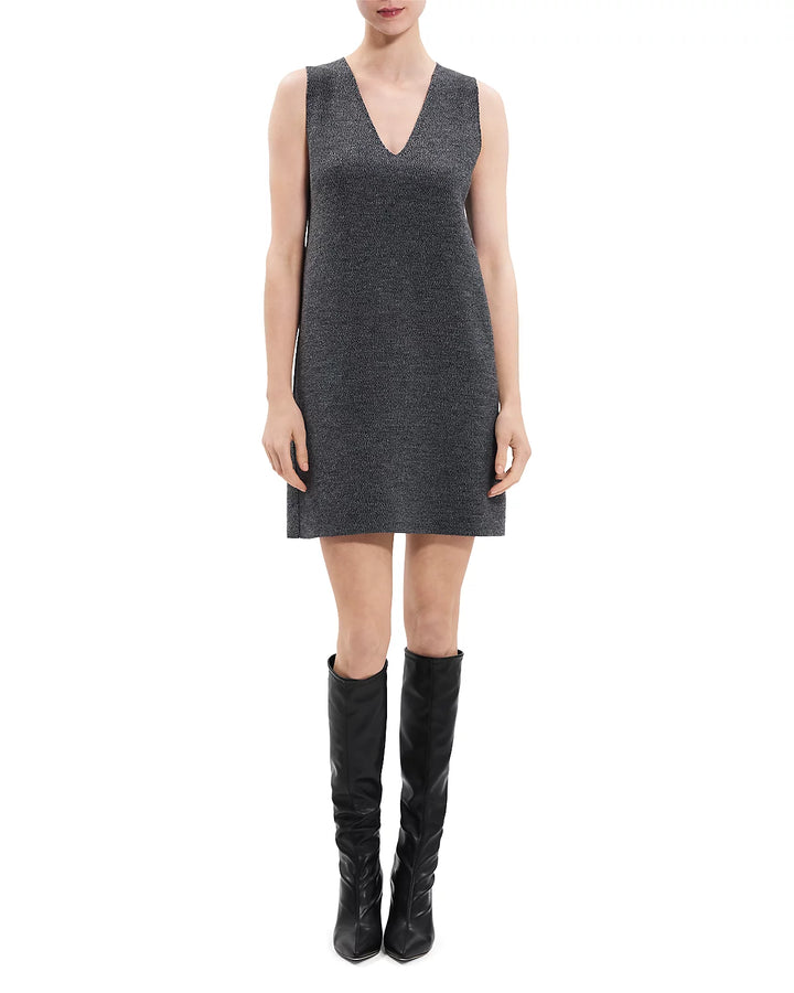 Theory Double Face Wool Reversible Shift Mini Dress