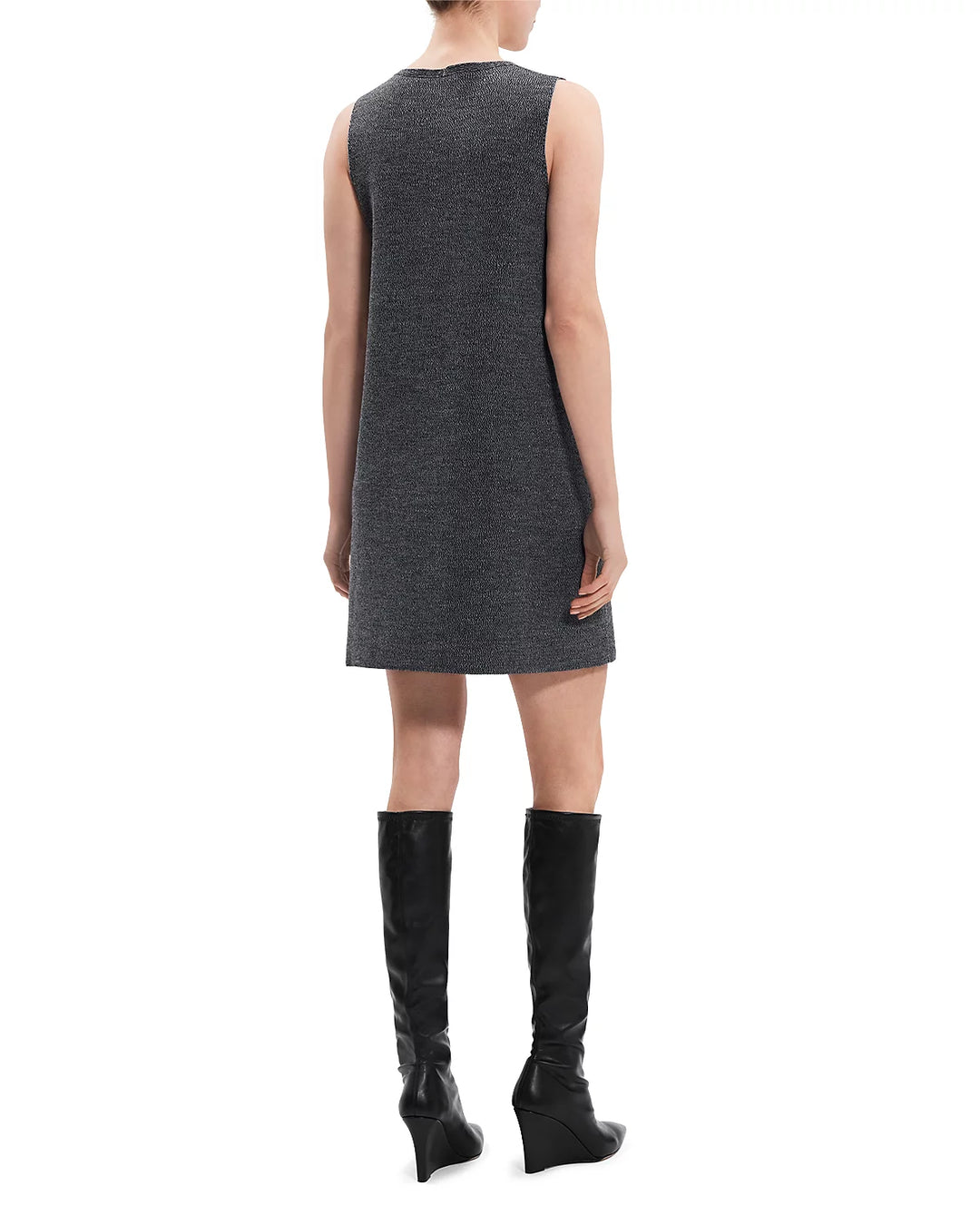 Theory Double Face Wool Reversible Shift Mini Dress