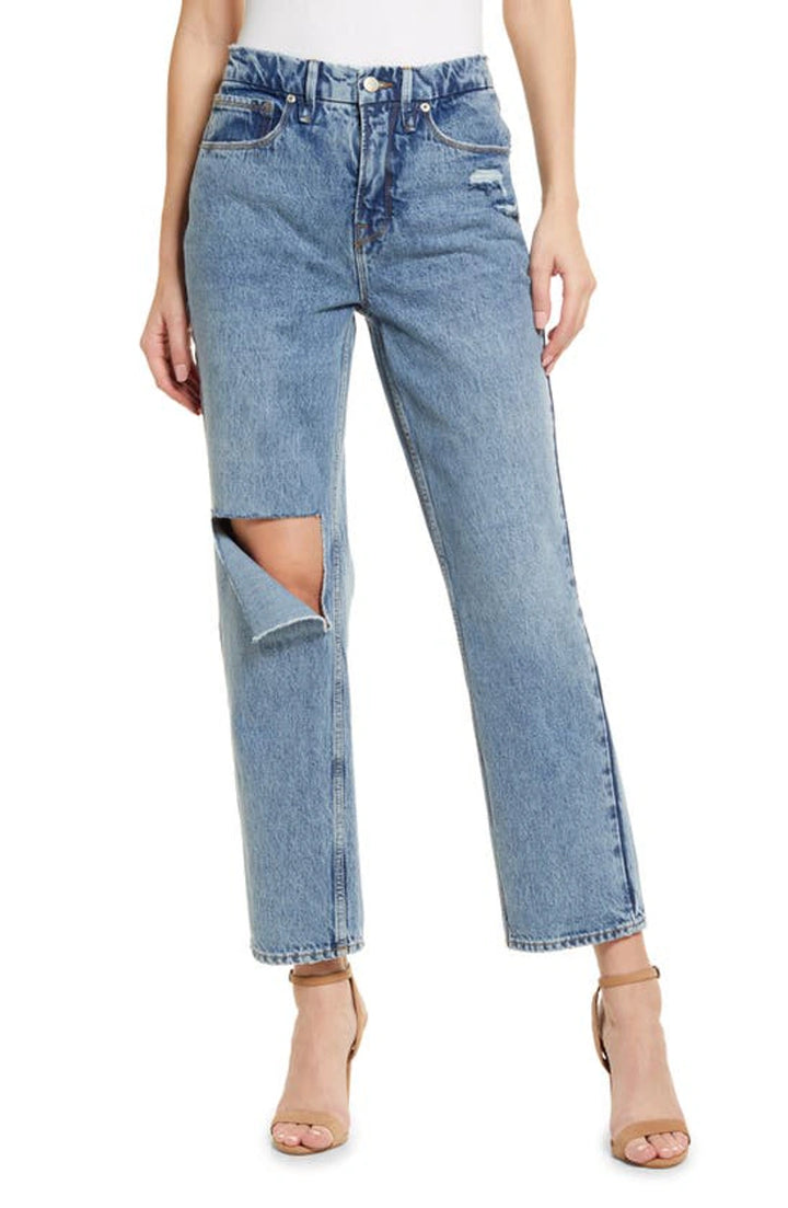 GOOD AMERICAN '90s Duster Straight Leg Jeans