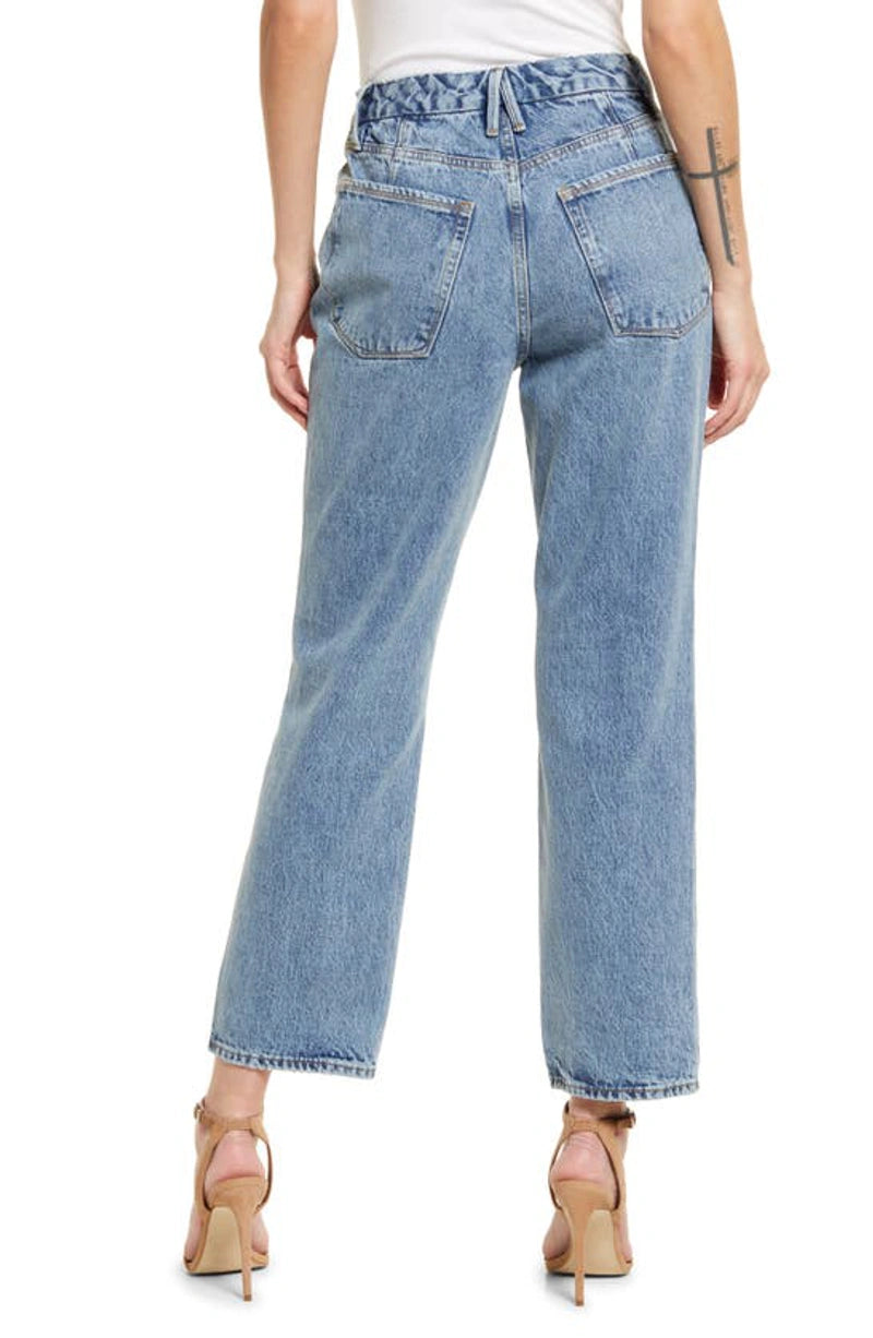 GOOD AMERICAN '90s Duster Straight Leg Jeans