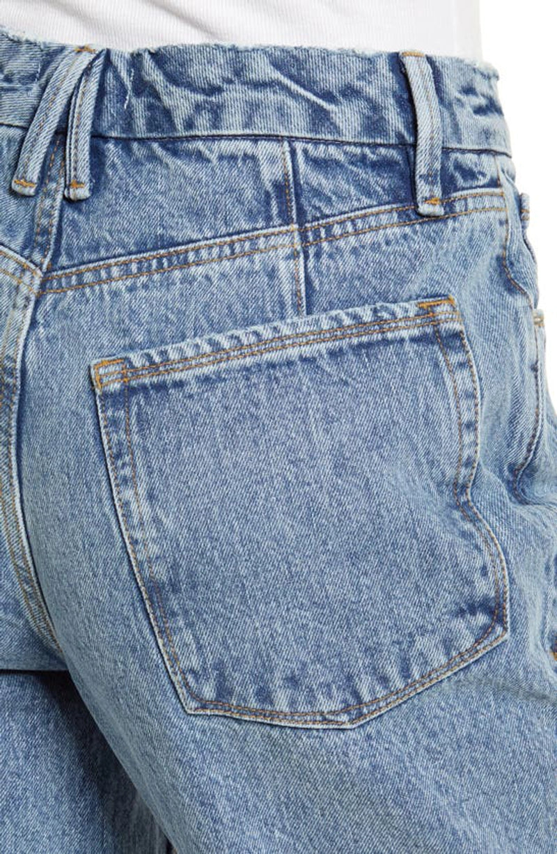 GOOD AMERICAN '90s Duster Straight Leg Jeans