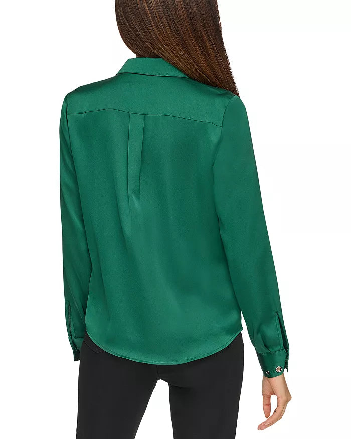 KARL LAGERFELD PARIS Grommet Trim Blouse