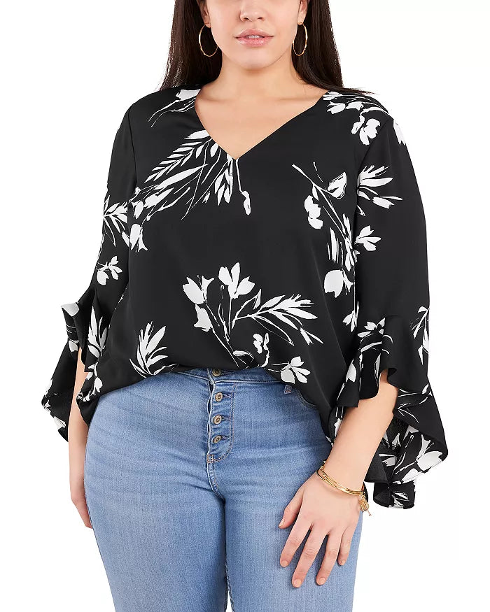 VINCE CAMUTO Plus Flutter Sleeve Top