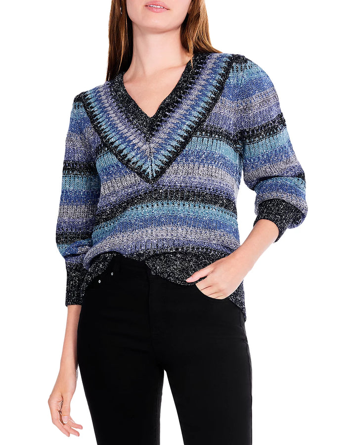 NIC+ZOE Sapphire Stripes Sweater