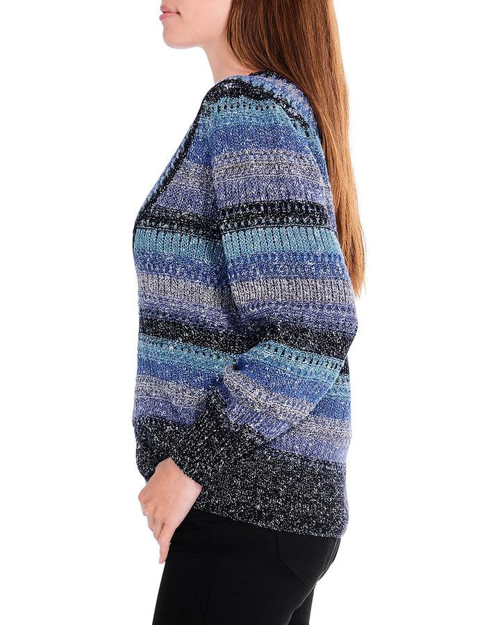 NIC+ZOE Sapphire Stripes Sweater