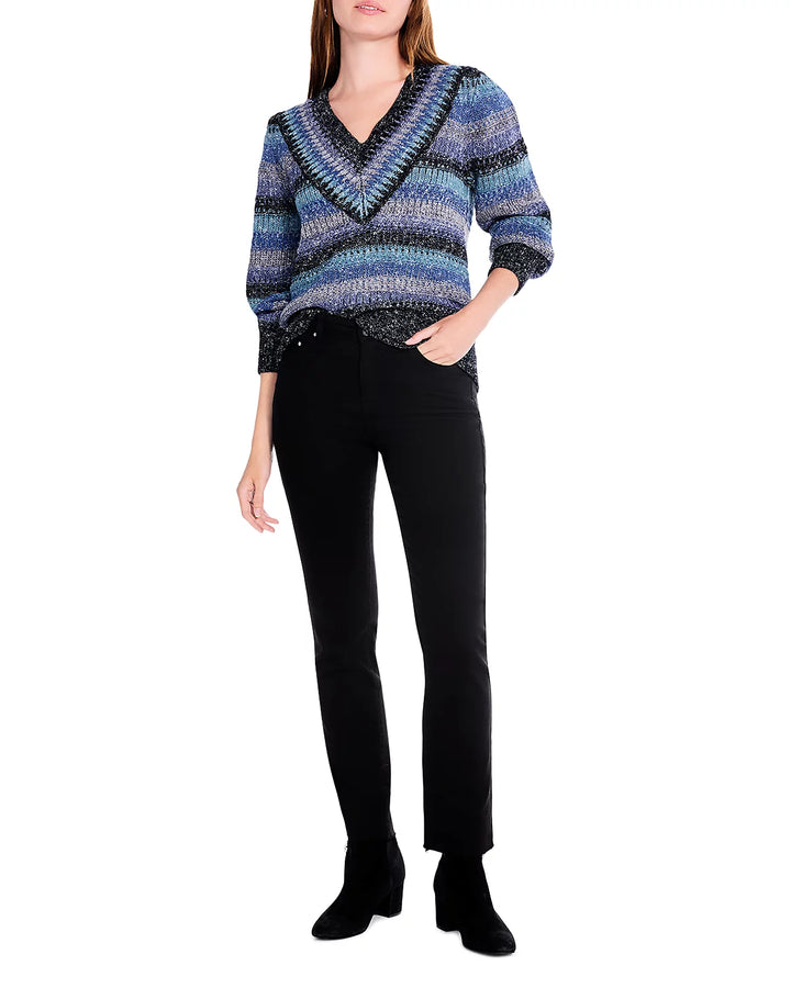 NIC+ZOE Sapphire Stripes Sweater