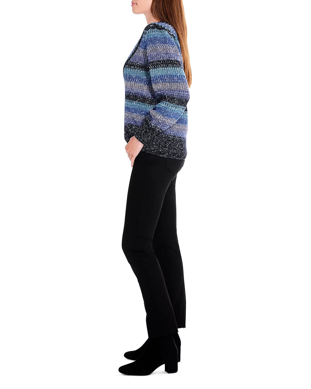 NIC+ZOE Sapphire Stripes Sweater