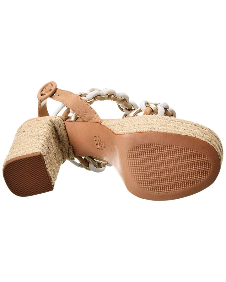 Schutz Juliet Woven Leather Platform Sandal