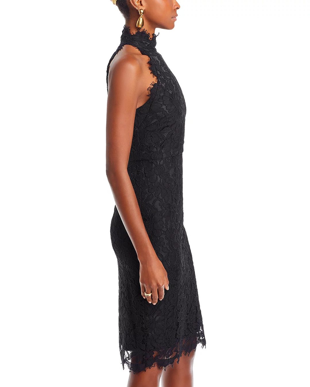 Eliza J Halter Mock Neck Lace Dress DGFOutlet Eliza J Halter Mock Neck Lace Dress DGFOutlet