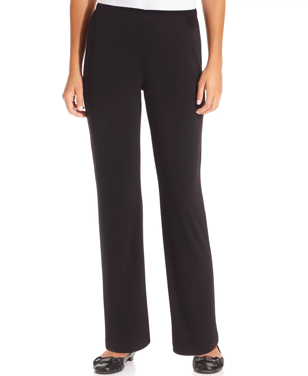 NY Collection Petite Pull-On Straight-Leg Pants