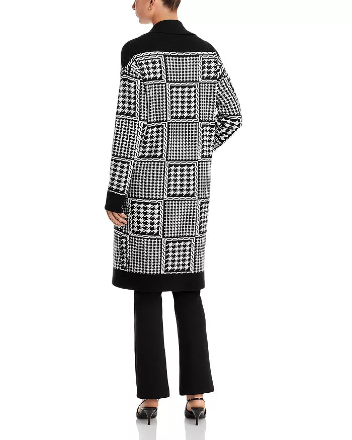 T Tahari Houndstooth Cardigan