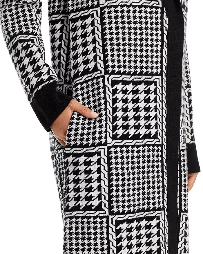 T Tahari Houndstooth Cardigan