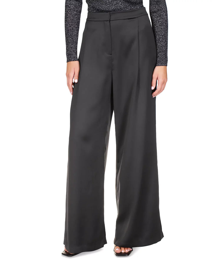 MICHAEL MICHAEL KORS Satin Pleated Wide Leg Pants